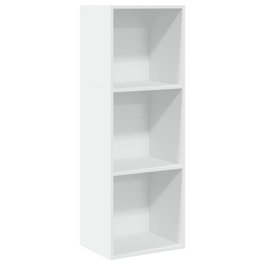 Boekenkast 40x30x114 cm bewerkt hout wit