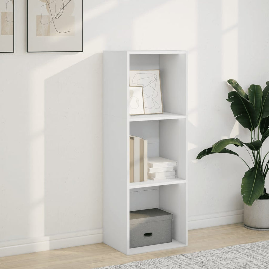 Boekenkast 40x30x114 cm bewerkt hout wit