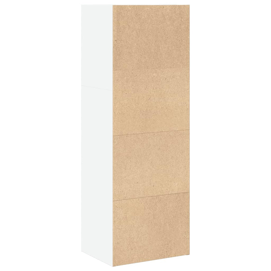 Boekenkast 40x30x114 cm bewerkt hout wit