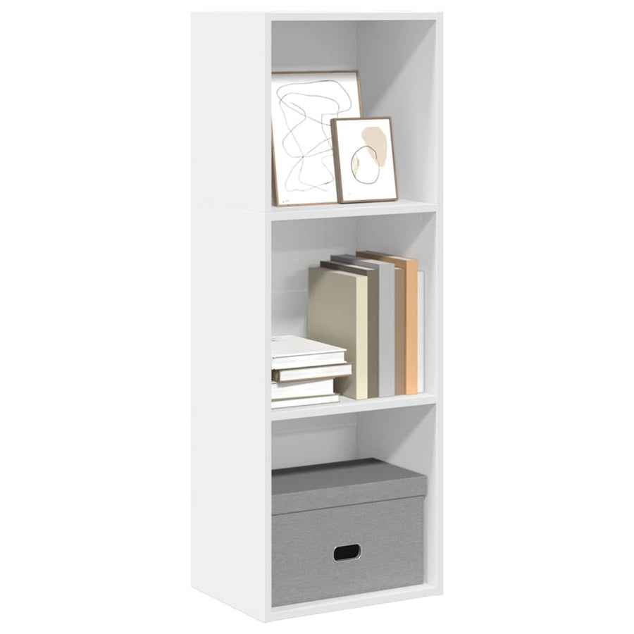 Boekenkast 40x30x114 cm bewerkt hout wit