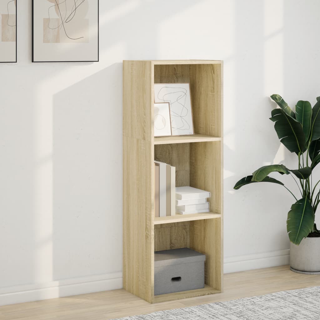 Boekenkast 40x30x114 cm bewerkt hout sonoma eikenkleurig