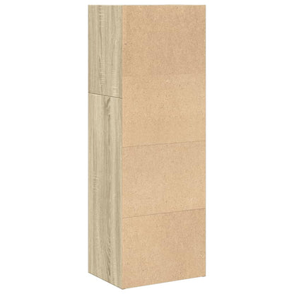 Boekenkast 40x30x114 cm bewerkt hout sonoma eikenkleurig