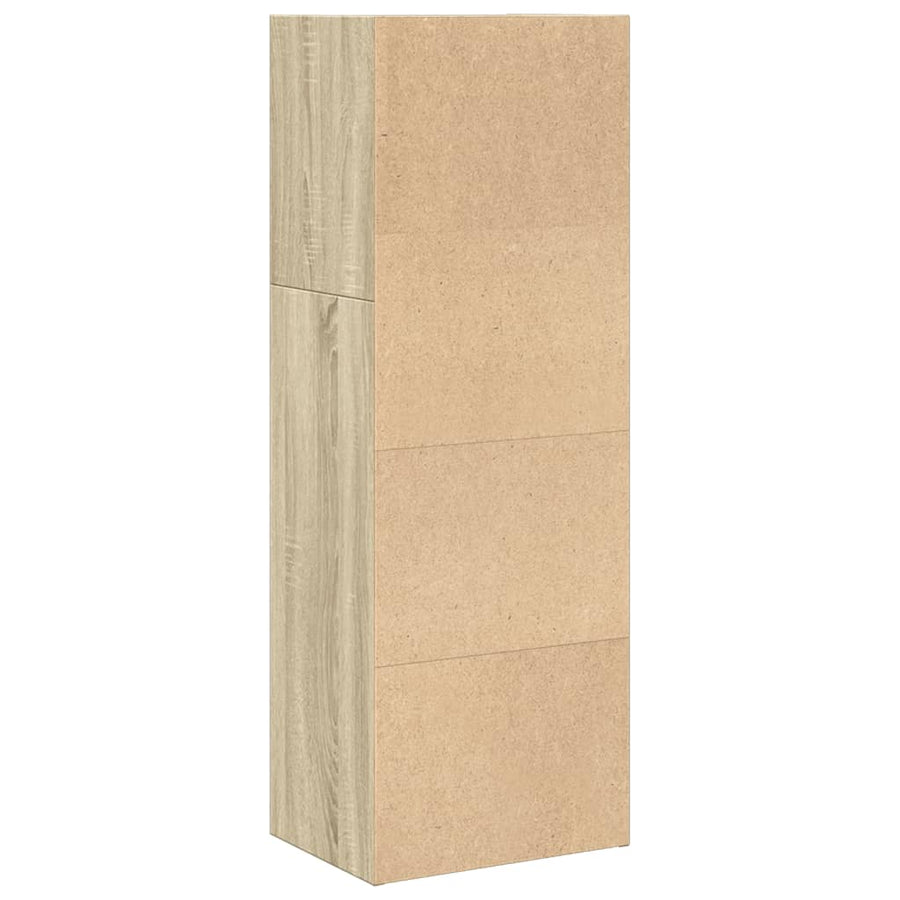 Boekenkast 40x30x114 cm bewerkt hout sonoma eikenkleurig