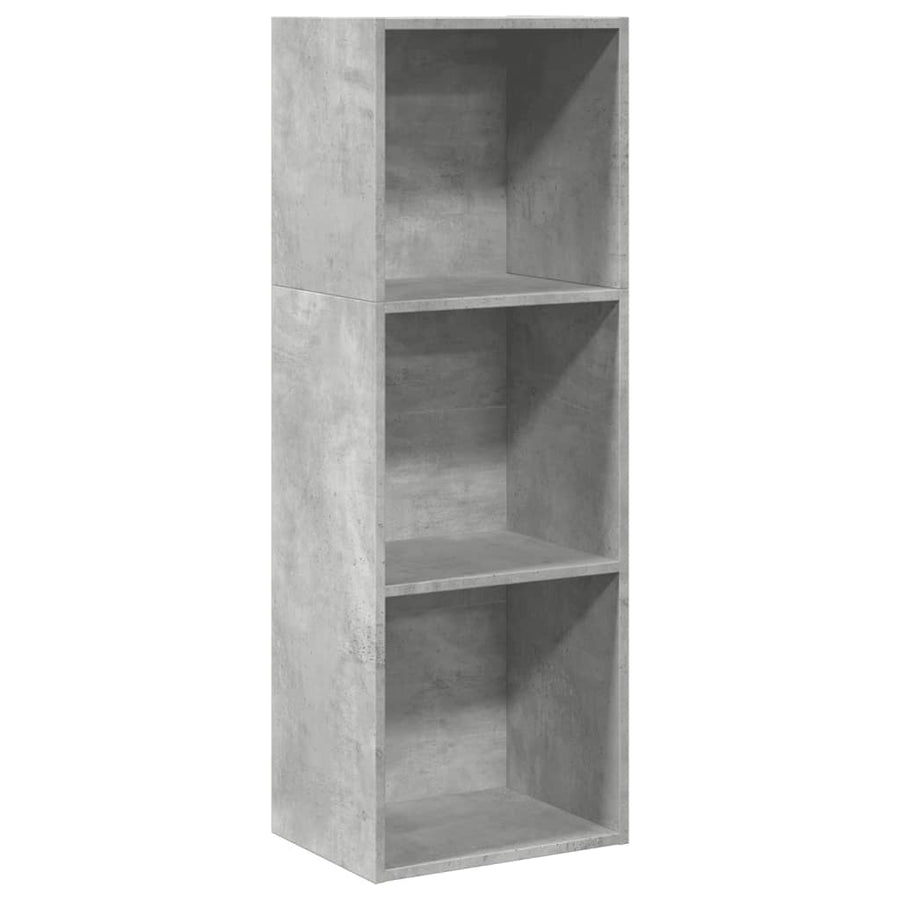 Boekenkast 40x30x114 cm bewerkt hout betongrijs