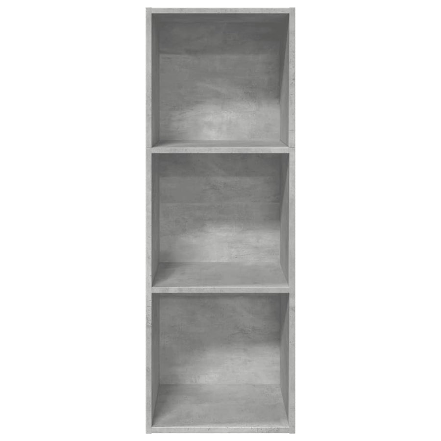 Boekenkast 40x30x114 cm bewerkt hout betongrijs