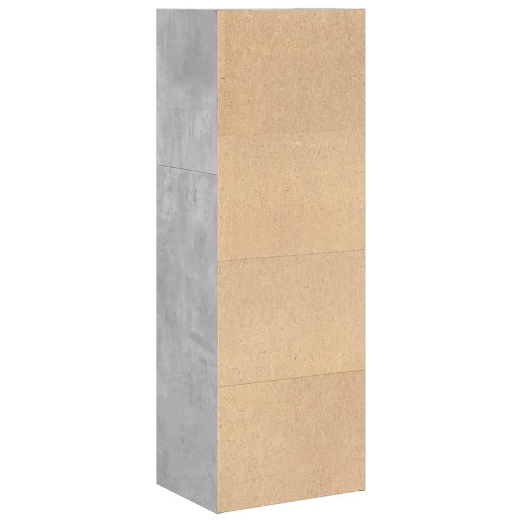 Boekenkast 40x30x114 cm bewerkt hout betongrijs