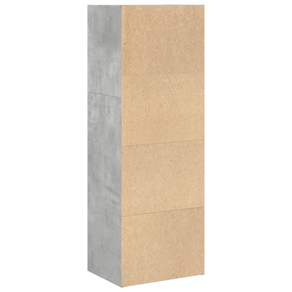 Boekenkast 40x30x114 cm bewerkt hout betongrijs
