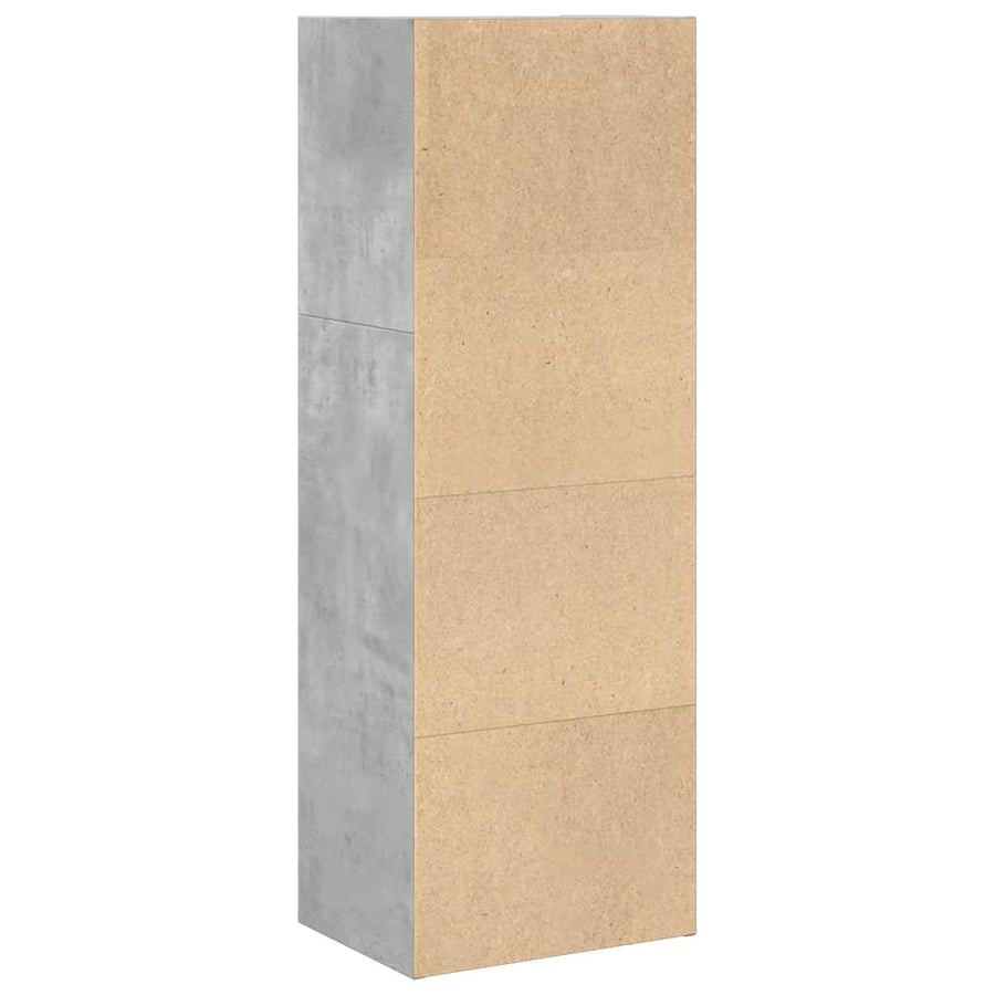 Boekenkast 40x30x114 cm bewerkt hout betongrijs