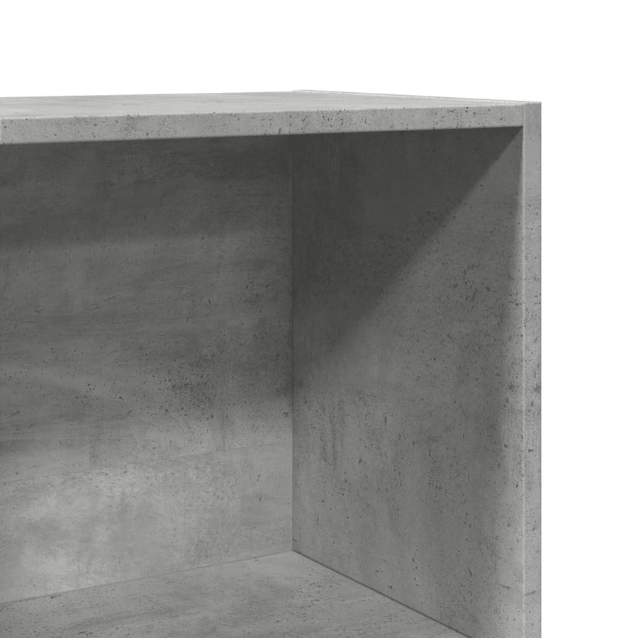 Boekenkast 40x30x114 cm bewerkt hout betongrijs