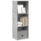 Boekenkast 40x30x114 cm bewerkt hout betongrijs