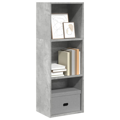 Boekenkast 40x30x114 cm bewerkt hout betongrijs