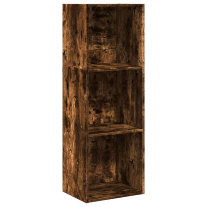 Boekenkast 40x30x114 cm bewerkt hout gerookt eikenkleurig