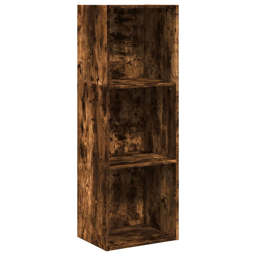 Boekenkast 40x30x114 cm bewerkt hout gerookt eikenkleurig