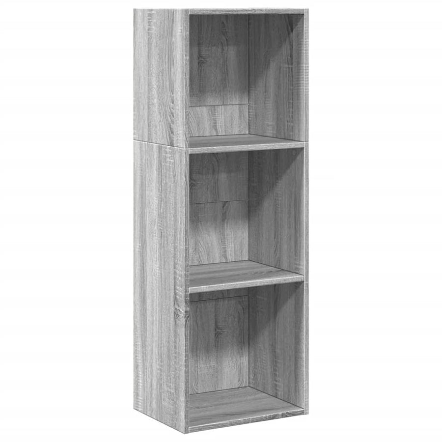 Boekenkast 40x30x114 cm bewerkt hout grijs sonoma eikenkleurig