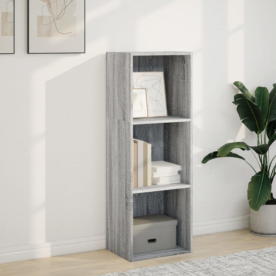 Boekenkast 40x30x114 cm bewerkt hout grijs sonoma eikenkleurig