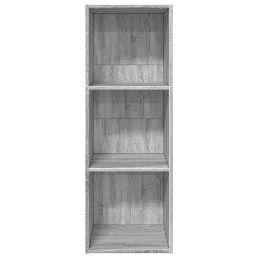 Boekenkast 40x30x114 cm bewerkt hout grijs sonoma eikenkleurig