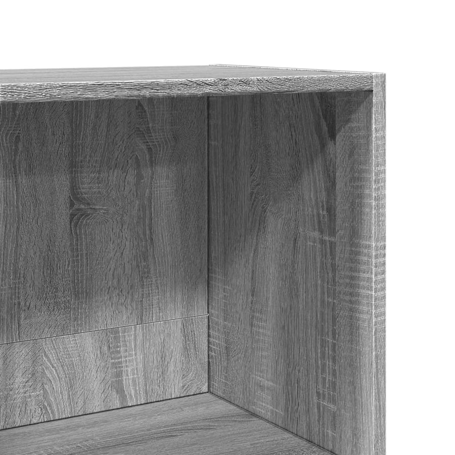 Boekenkast 40x30x114 cm bewerkt hout grijs sonoma eikenkleurig