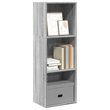 Boekenkast 40x30x114 cm bewerkt hout grijs sonoma eikenkleurig