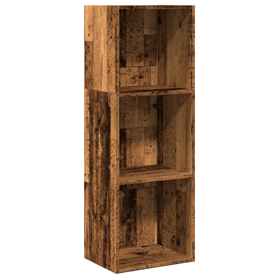 Boekenkast 40x30x114 cm bewerkt hout oud houtkleurig