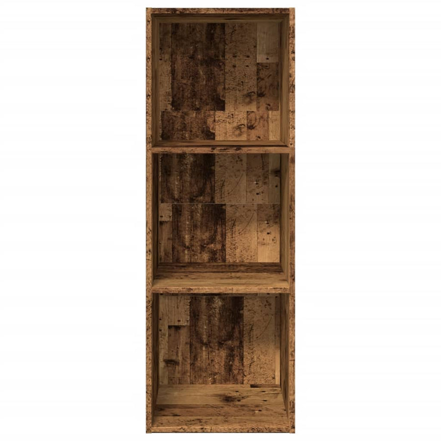 Boekenkast 40x30x114 cm bewerkt hout oud houtkleurig