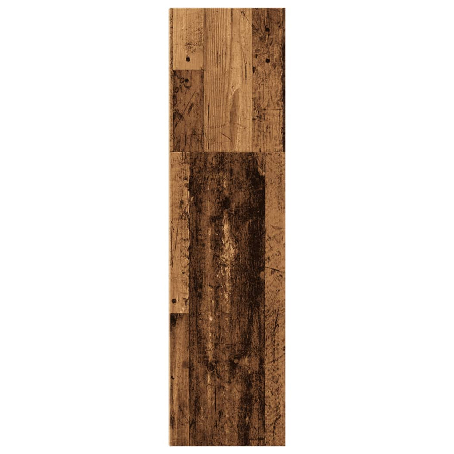 Boekenkast 40x30x114 cm bewerkt hout oud houtkleurig