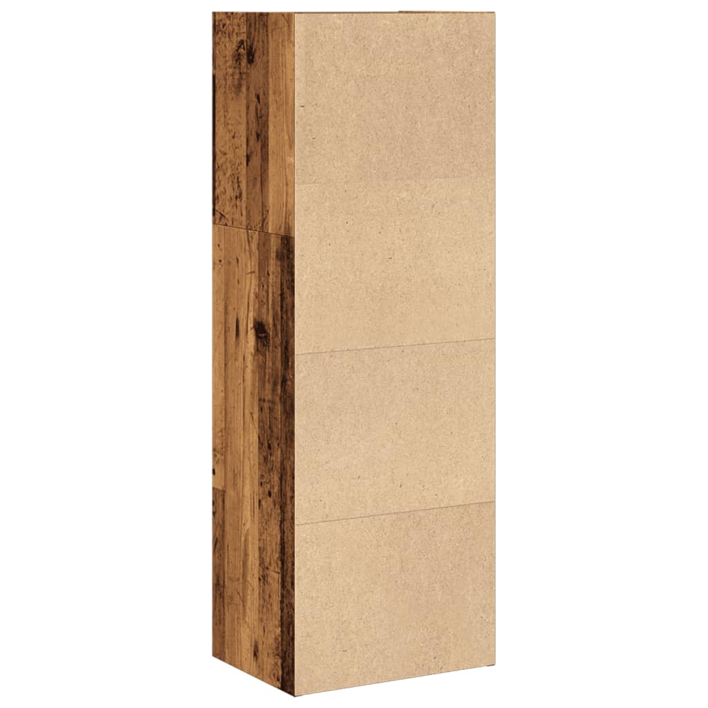 Boekenkast 40x30x114 cm bewerkt hout oud houtkleurig
