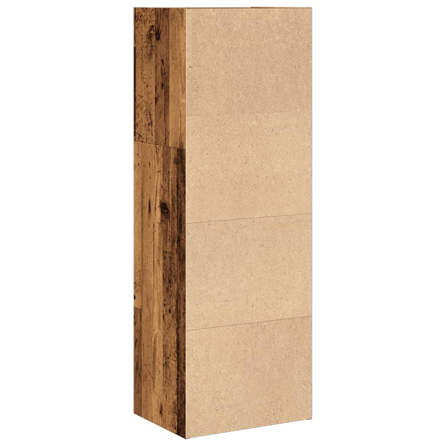 Boekenkast 40x30x114 cm bewerkt hout oud houtkleurig