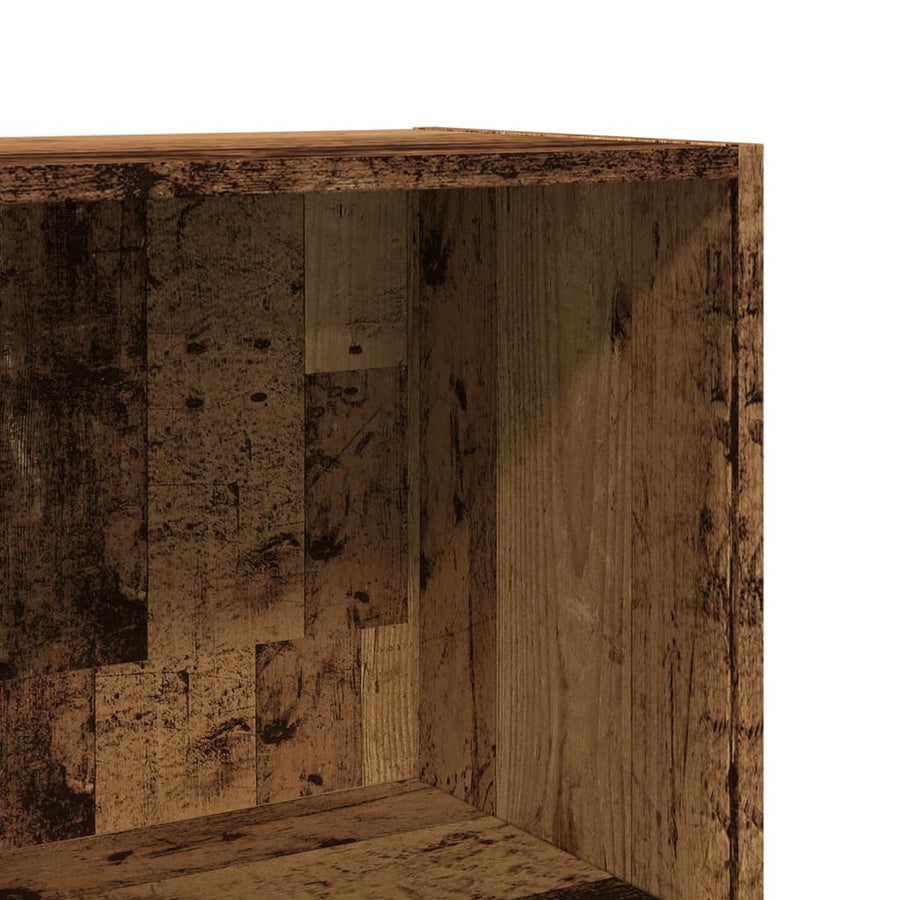 Boekenkast 40x30x114 cm bewerkt hout oud houtkleurig