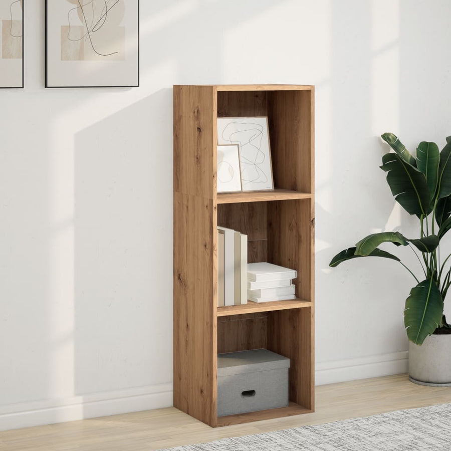 Boekenkast 40X30X Bewerkt Hout Artisanaal Eikenkleurig Artisian Oak 40 cm 114 cm