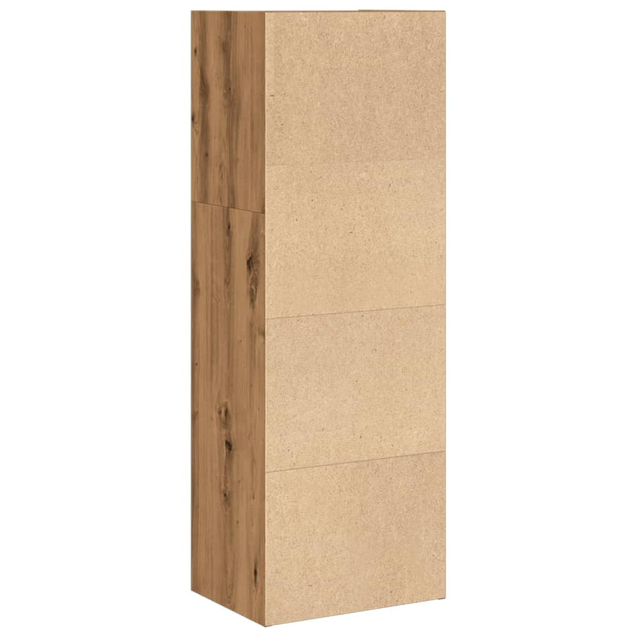 Boekenkast 40X30X Bewerkt Hout Artisanaal Eikenkleurig Artisian Oak 40 cm 114 cm