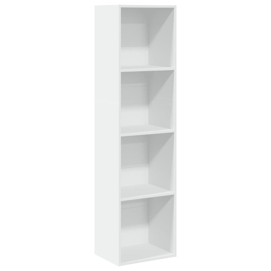 Boekenkast 40x30x152 cm bewerkt hout wit