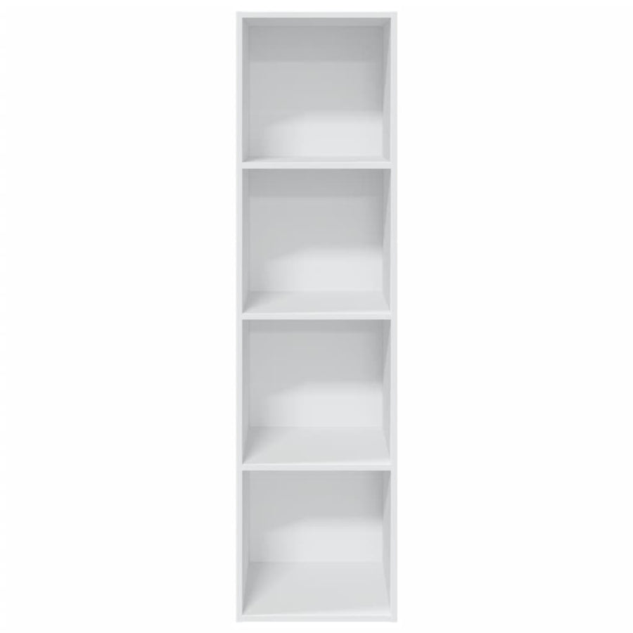 Boekenkast 40x30x152 cm bewerkt hout wit