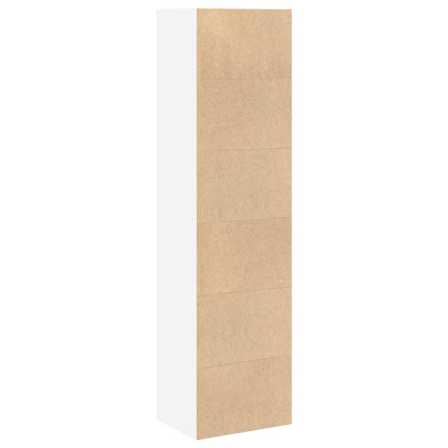 Boekenkast 40x30x152 cm bewerkt hout wit