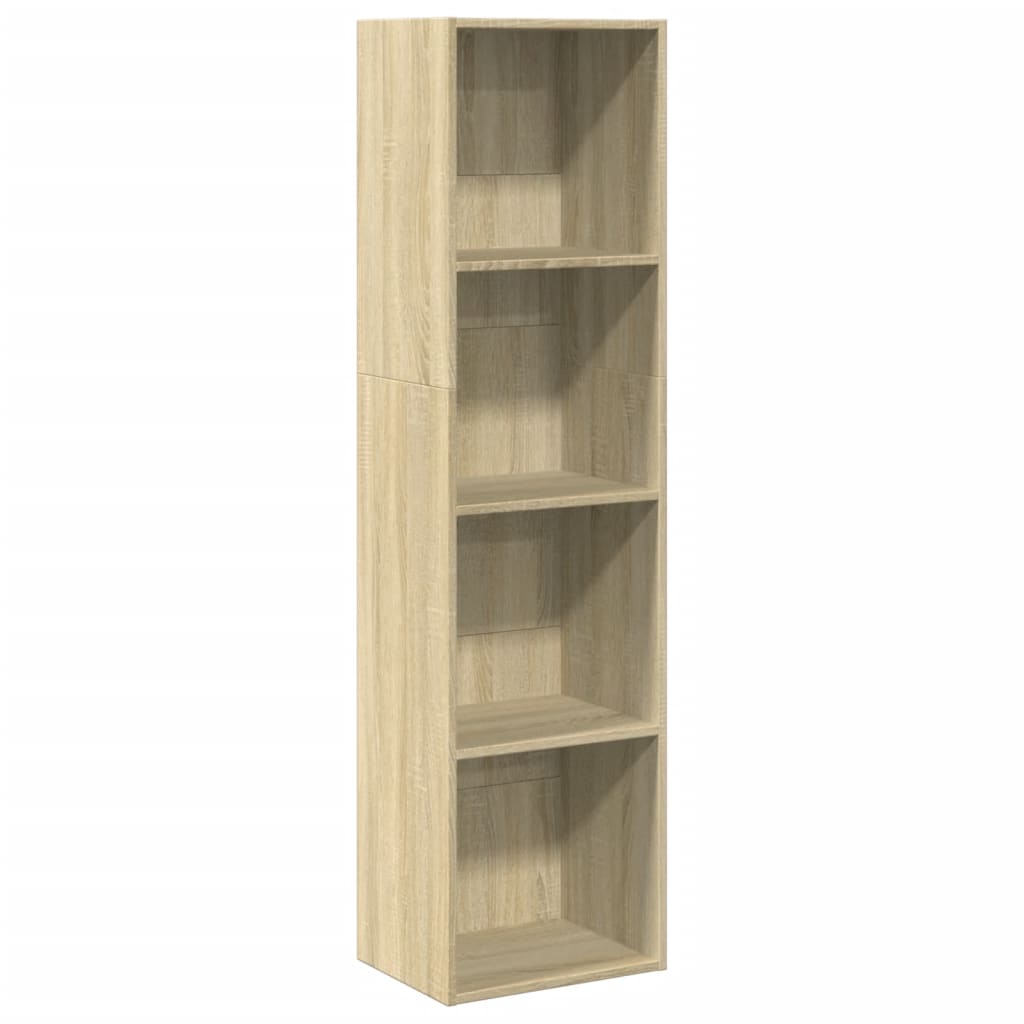 Boekenkast 40x30x152 cm bewerkt hout sonoma eikenkleurig