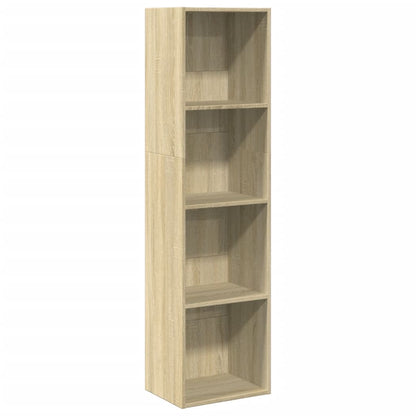 Boekenkast 40x30x152 cm bewerkt hout sonoma eikenkleurig