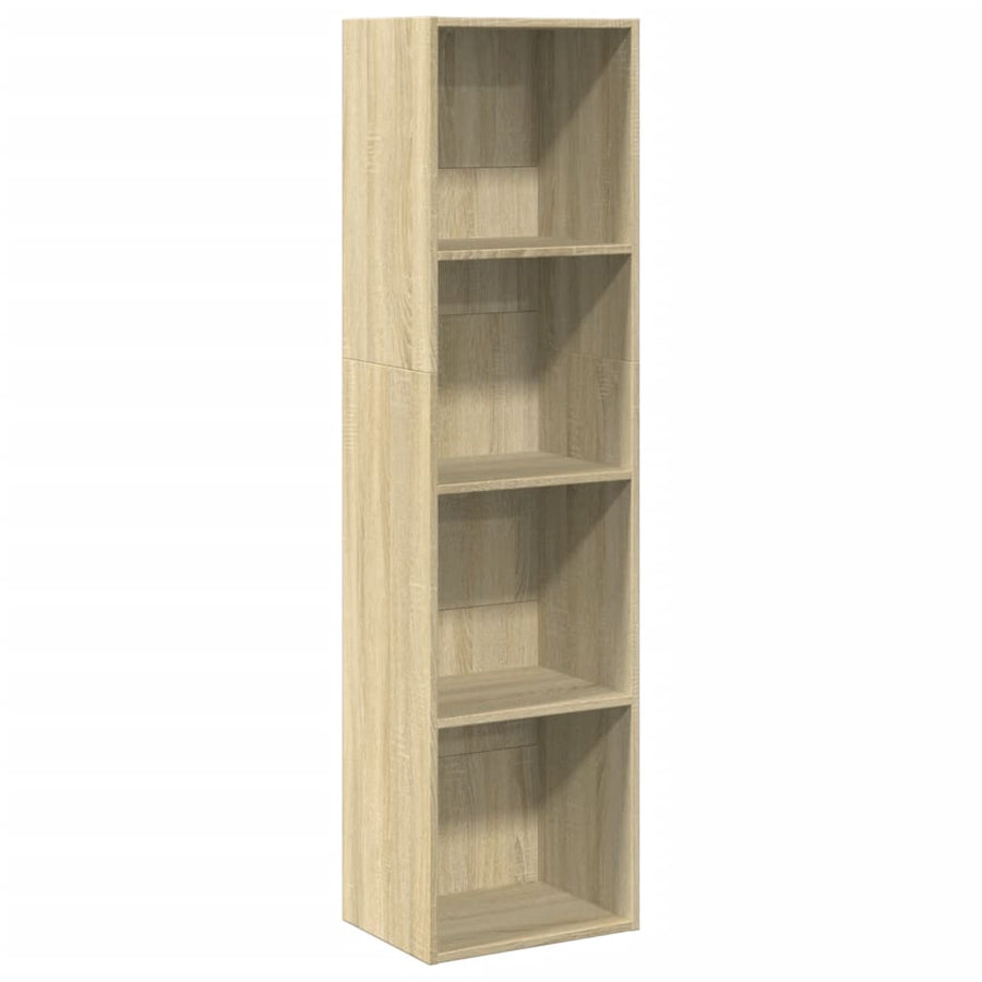 Boekenkast 40x30x152 cm bewerkt hout sonoma eikenkleurig