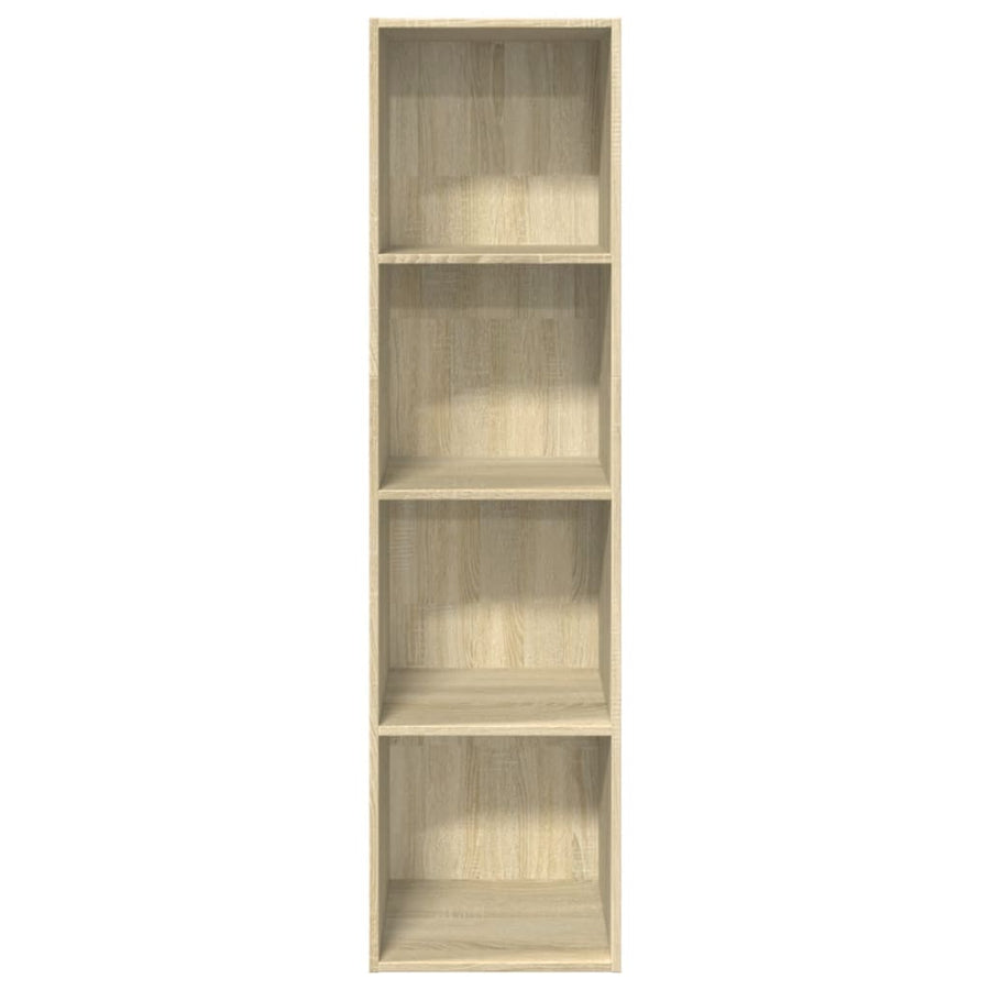 Boekenkast 40x30x152 cm bewerkt hout sonoma eikenkleurig