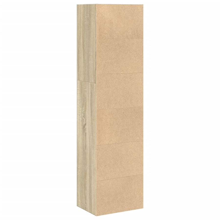 Boekenkast 40x30x152 cm bewerkt hout sonoma eikenkleurig