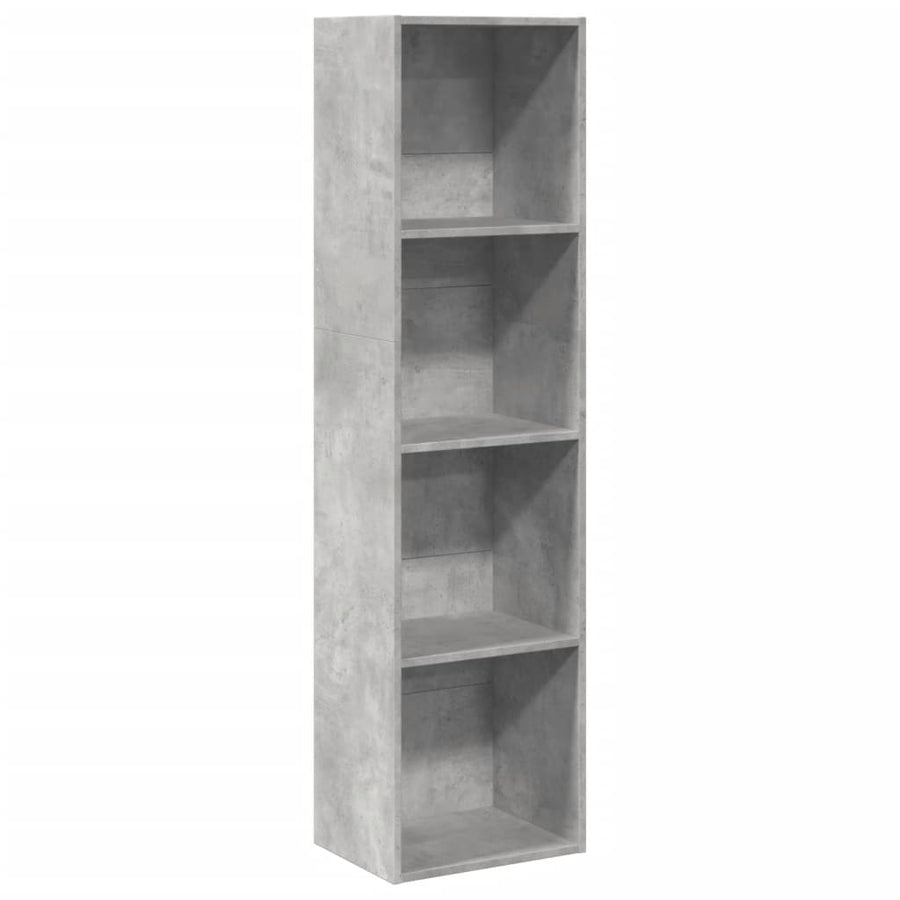 Boekenkast 40x30x152 cm bewerkt hout betongrijs