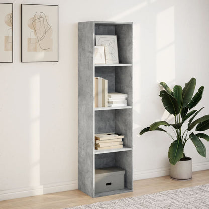 Boekenkast 40x30x152 cm bewerkt hout betongrijs
