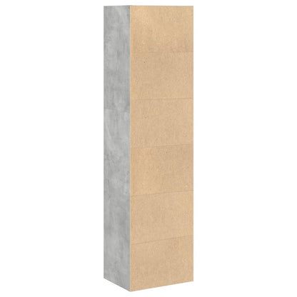 Boekenkast 40x30x152 cm bewerkt hout betongrijs