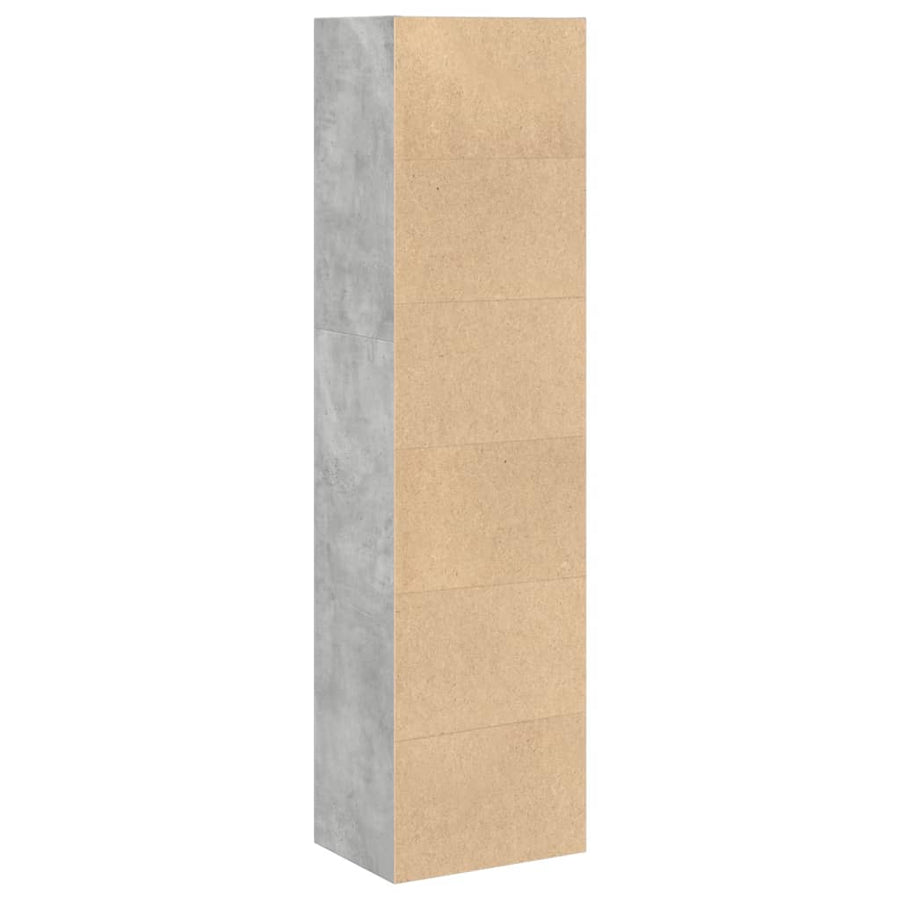 Boekenkast 40x30x152 cm bewerkt hout betongrijs