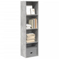 Boekenkast 40x30x152 cm bewerkt hout betongrijs