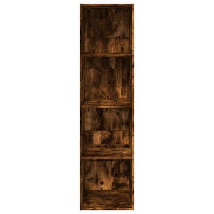 Boekenkast 40x30x152 cm bewerkt hout gerookt eikenkleurig