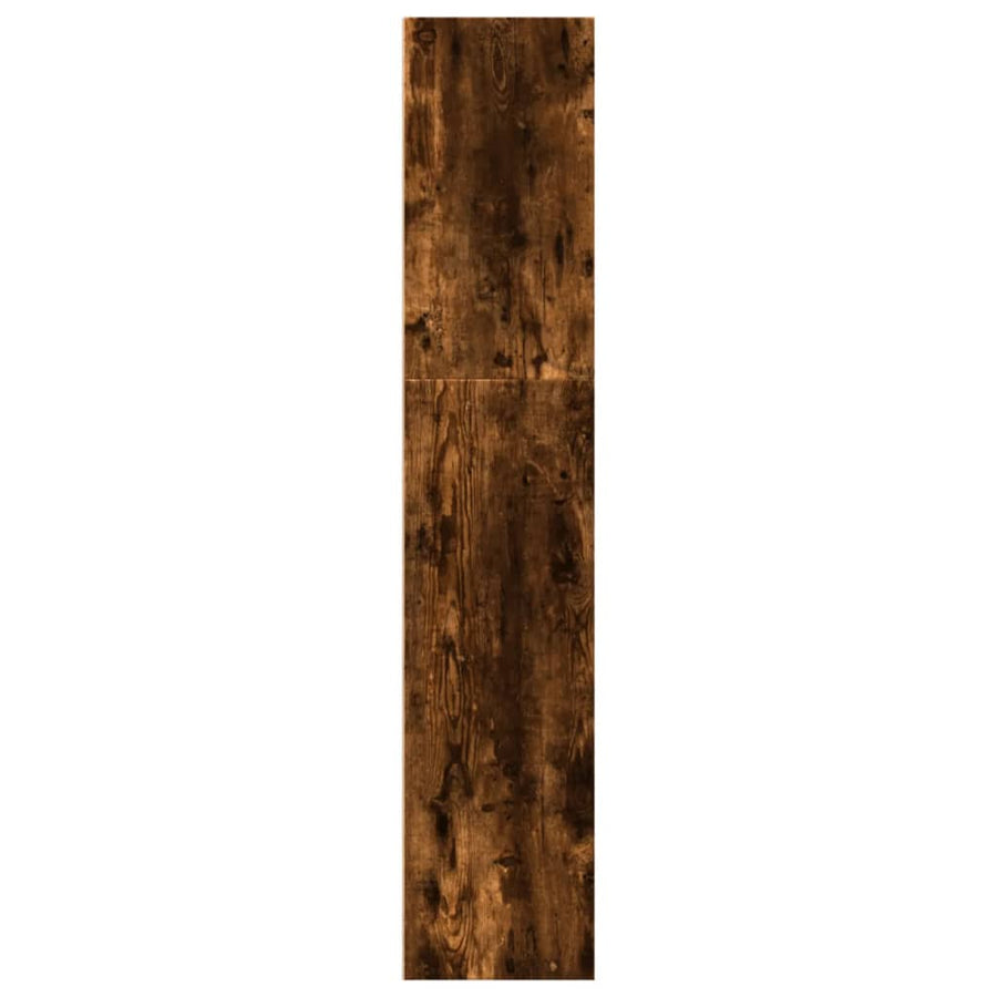 Boekenkast 40x30x152 cm bewerkt hout gerookt eikenkleurig