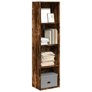 Boekenkast 40x30x152 cm bewerkt hout gerookt eiken