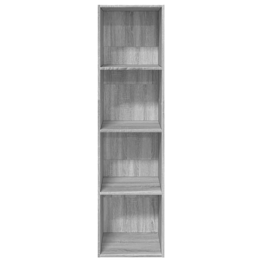 Boekenkast 40x30x152 cm bewerkt hout grijs sonoma eikenkleurig