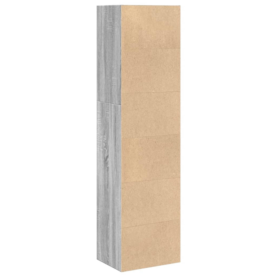 Boekenkast 40x30x152 cm bewerkt hout grijs sonoma eikenkleurig