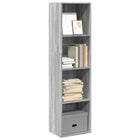 Boekenkast 40x30x152 cm grijs sonoma eiken