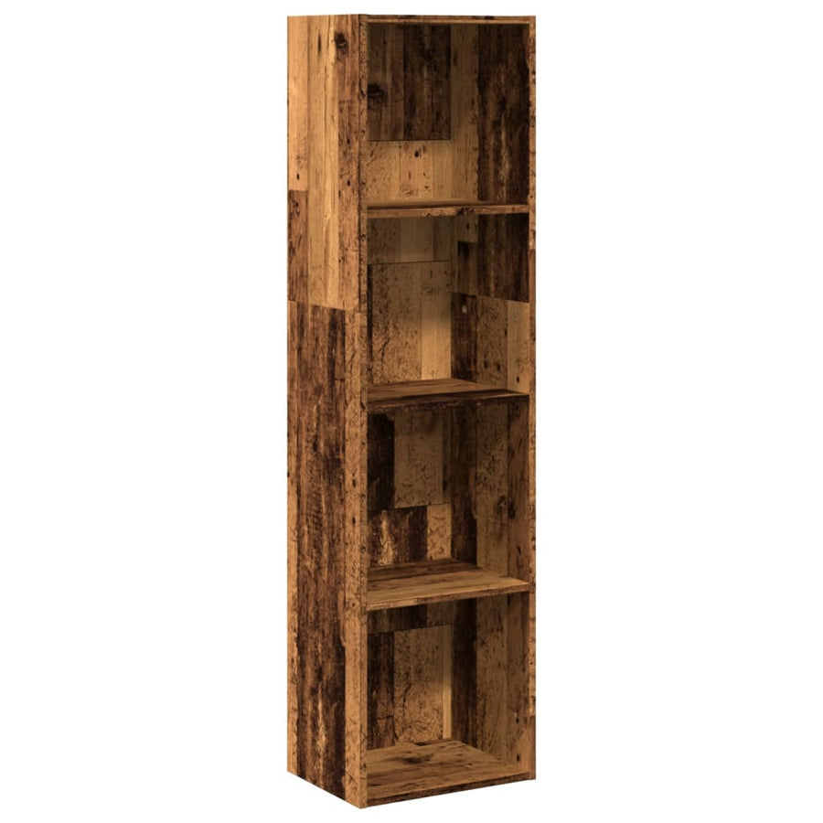 Boekenkast 40x30x152 cm bewerkt hout oud houtkleurig